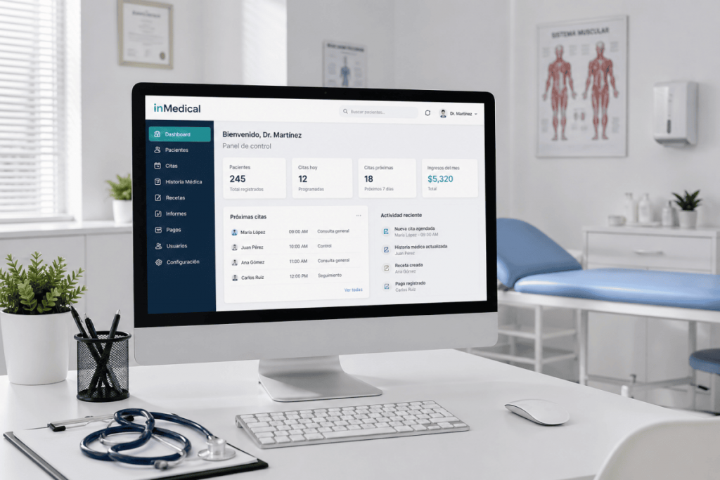 Software de consultorios médicos para gestionar pacientes para tu clínica - inMedical