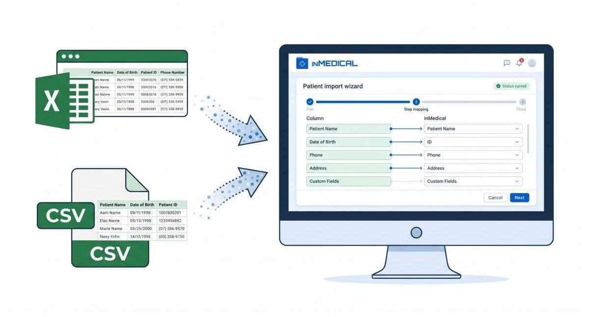 Cómo importar pacientes a software médico desde Excel - inMedical