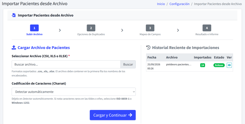 Importar pacientes en software medico online 1 - inMedical